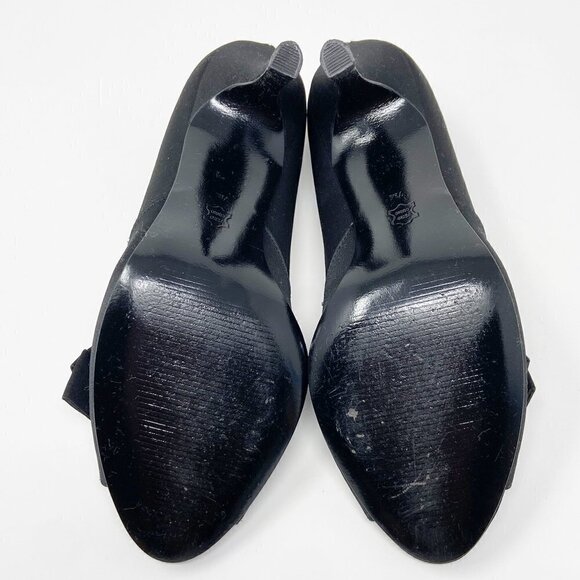 BLAKE SCOTT | Desmond Black Peep Toe Pump Dress Heel 7 - Picture 8 of 10